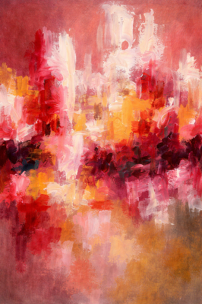 Crimson Drift - Canvas Painting (30 x 40)