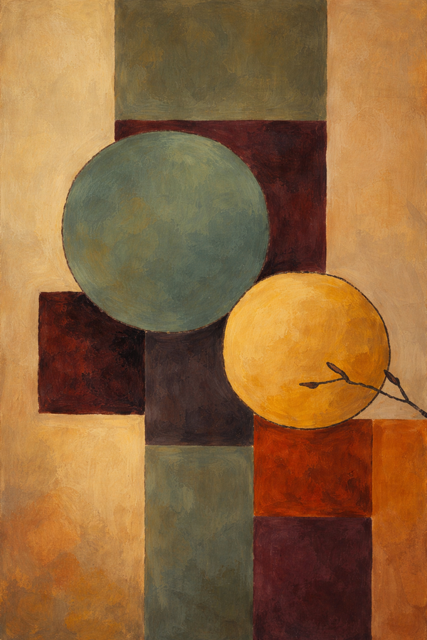 Golden Balance - Canvas Painting (30 x 40)