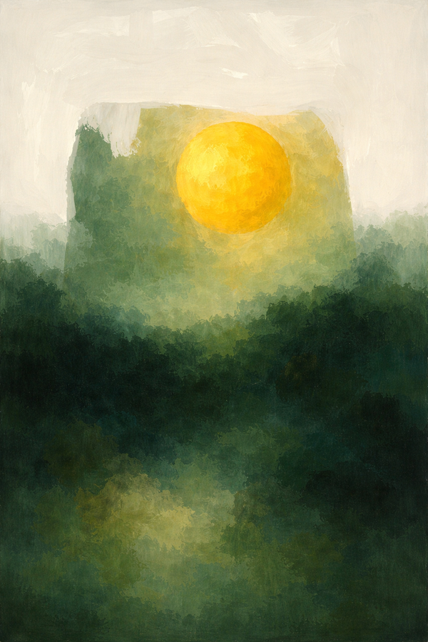 Green Horizon - Canvas Painting (30 x 40)